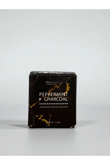 RB Handmade Natural Bar Soap: Peppermint & Charcoal 